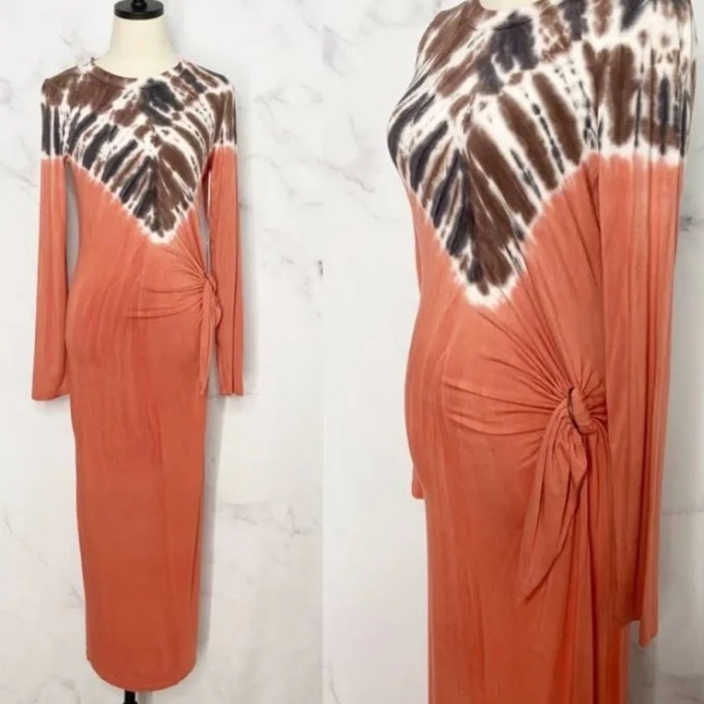 Young Fabulous Broke Tie Dye Long Sleeve Maxi Dress